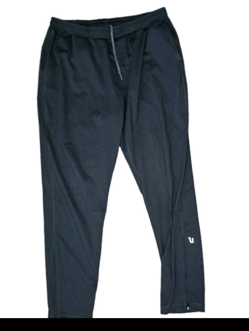 Vuori Sunday Performance Track Pant Men's Large Black Jogger Zip Ankle V454